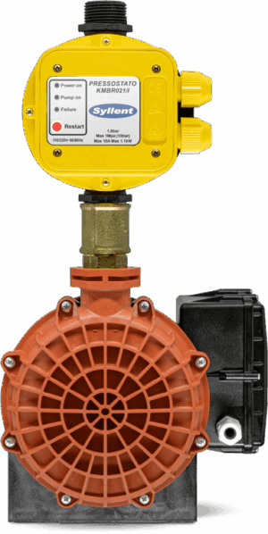 Pressurizador para água quente com pressostato eletrônico 1/2cv 120V monofásico Syllent Impulse Press QP42M050-120/AP