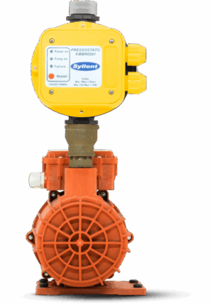 Minipressurizador eletrônico de água quente com pressostato externo 350W 220V monofásico Syllent MB63E0067AMP/PREL